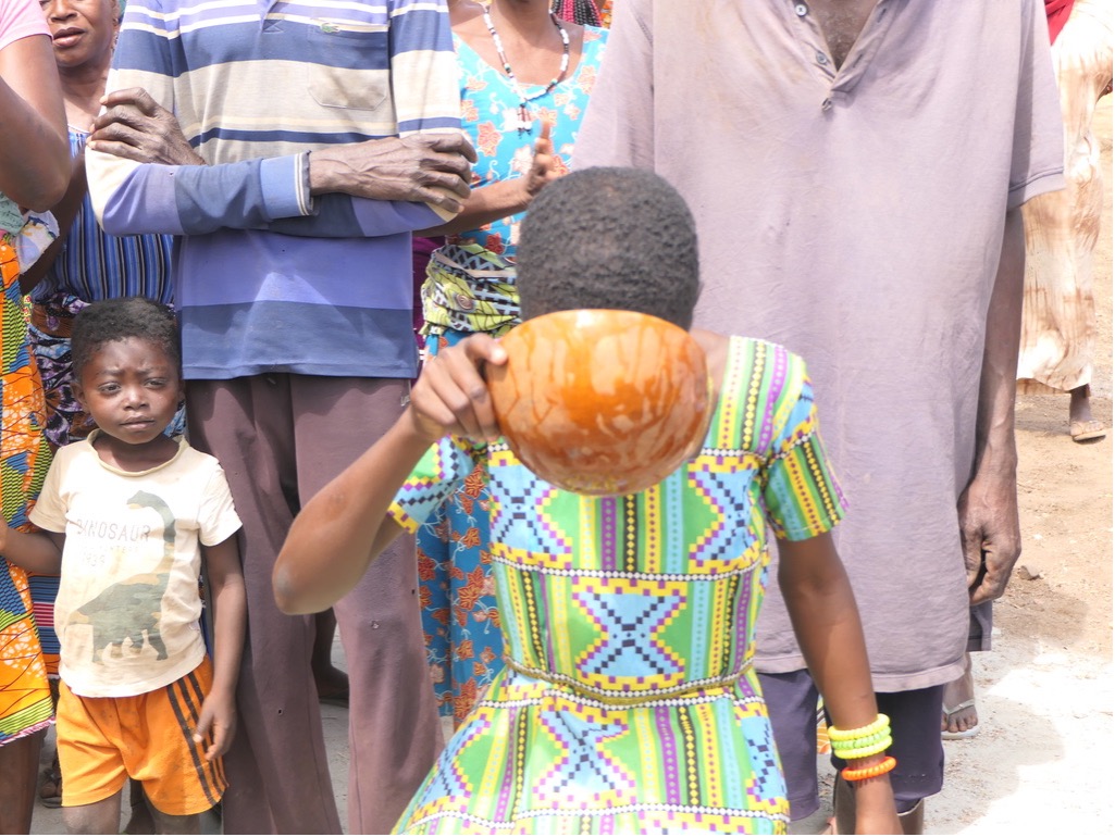 The community of Dapilagon celebrate their new safe water borehole