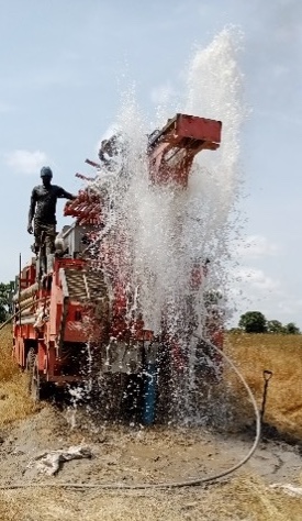 Water strikes during drilling