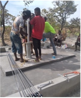 Installation of the borehole