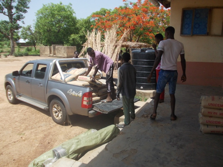 Building materials arriving