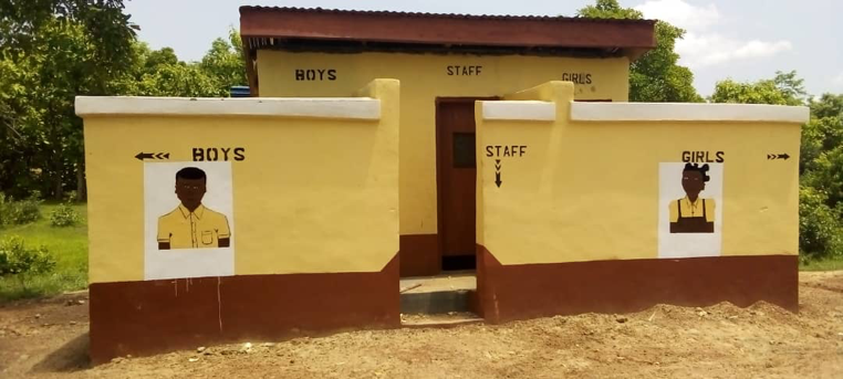Completed latrine